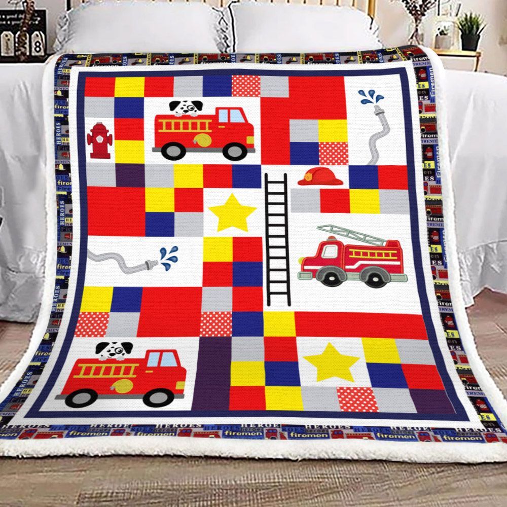 Firefighter Sherpa Fleece Blanket