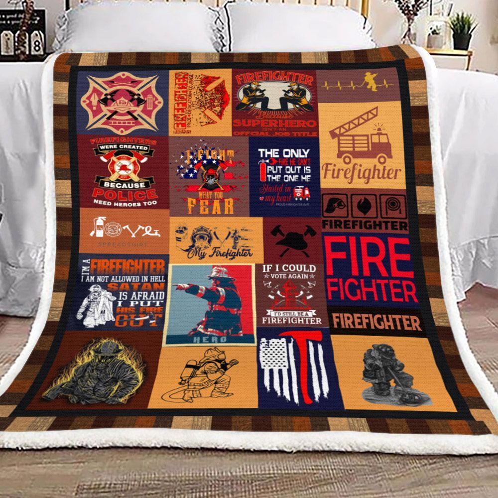 Firefighter Sherpa Fleece Blanket
