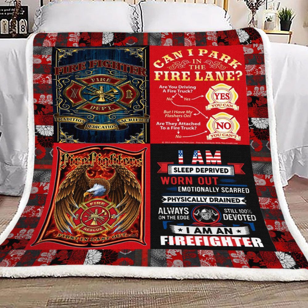 Firefighter Sherpa Fleece Blanket