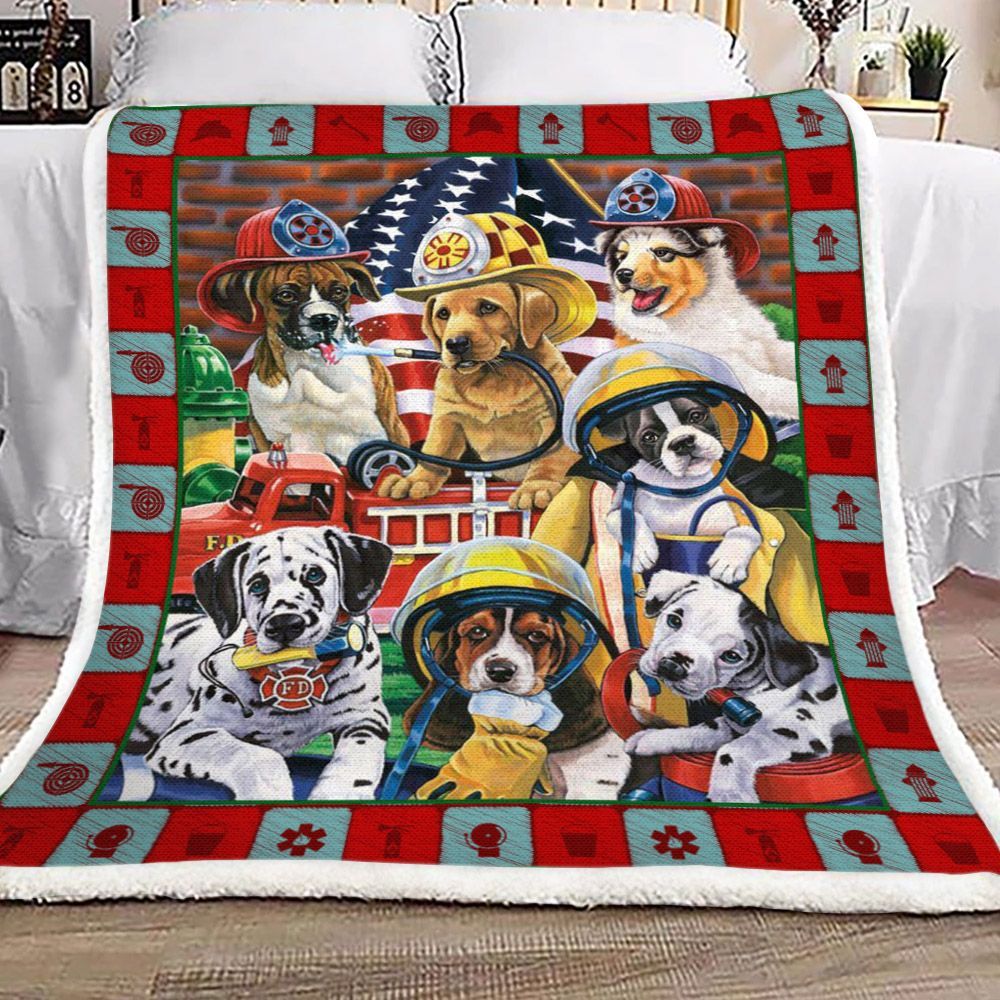 Firefighter Sherpa Fleece Blanket