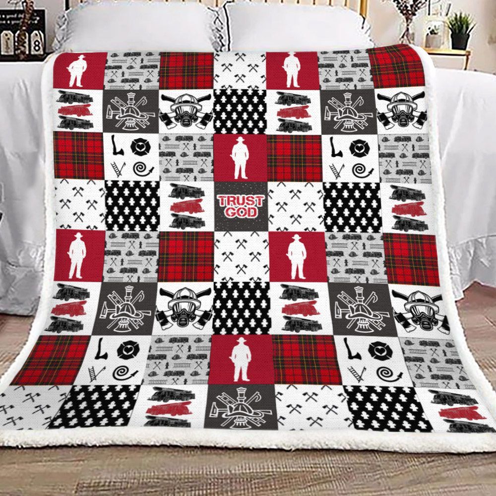 Firefighter Sherpa Fleece Blanket