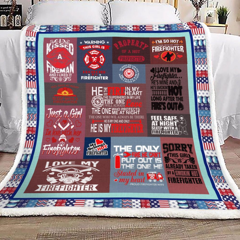 Firefighter Sherpa Fleece Blanket