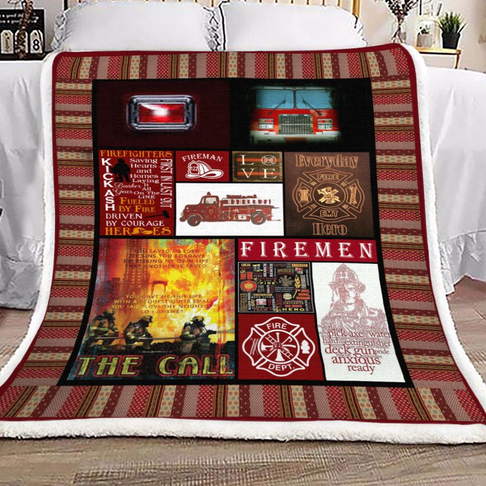 Firefighter Sherpa Fleece Blanket