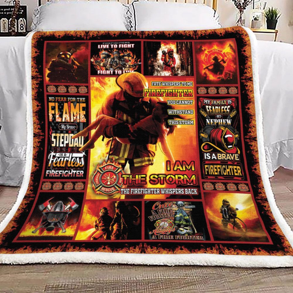 Firefighter Sherpa Fleece Blanket