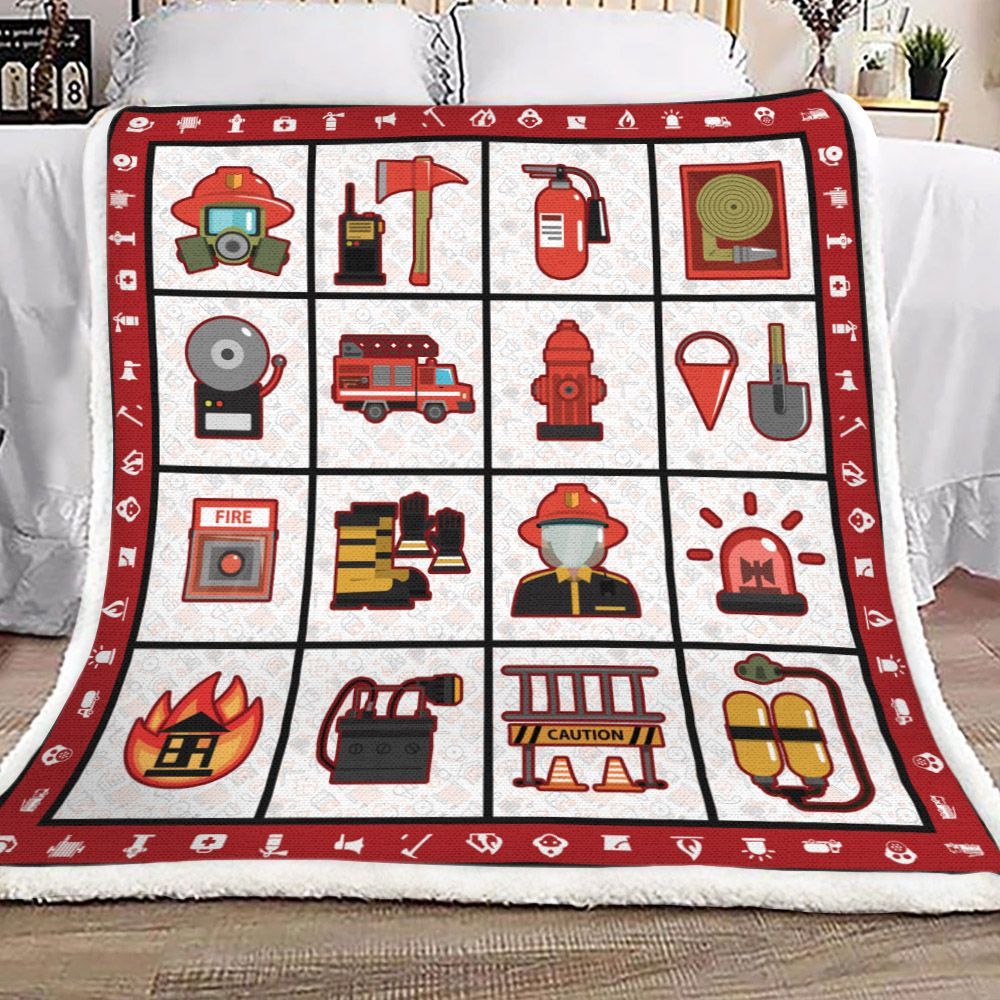 Firefighter Sherpa Fleece Blanket
