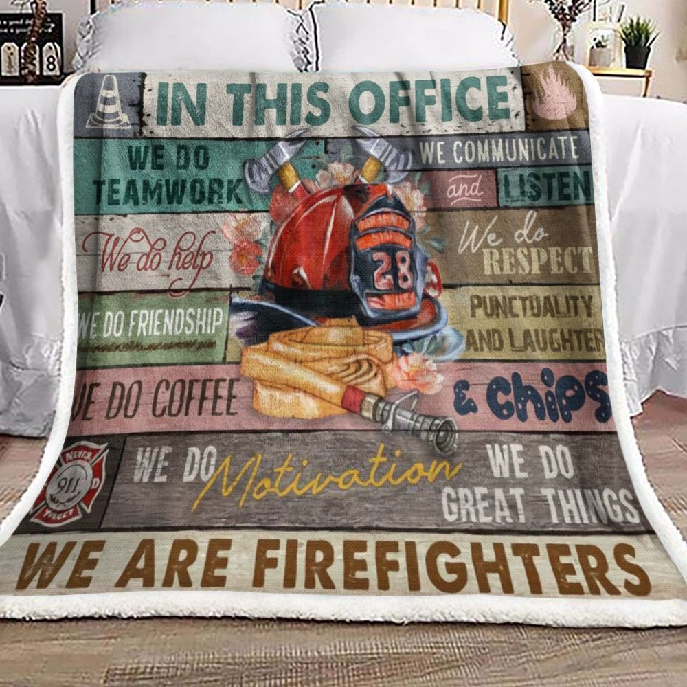 Firefighters Sherpa Fleece Blanket
