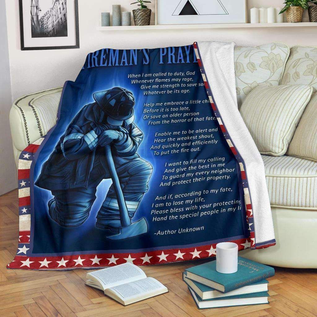 Firemans Prayer Fleece Blanket