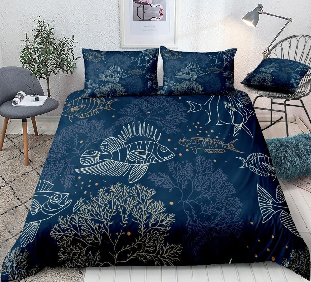 Fishes And Algae Bedding Set