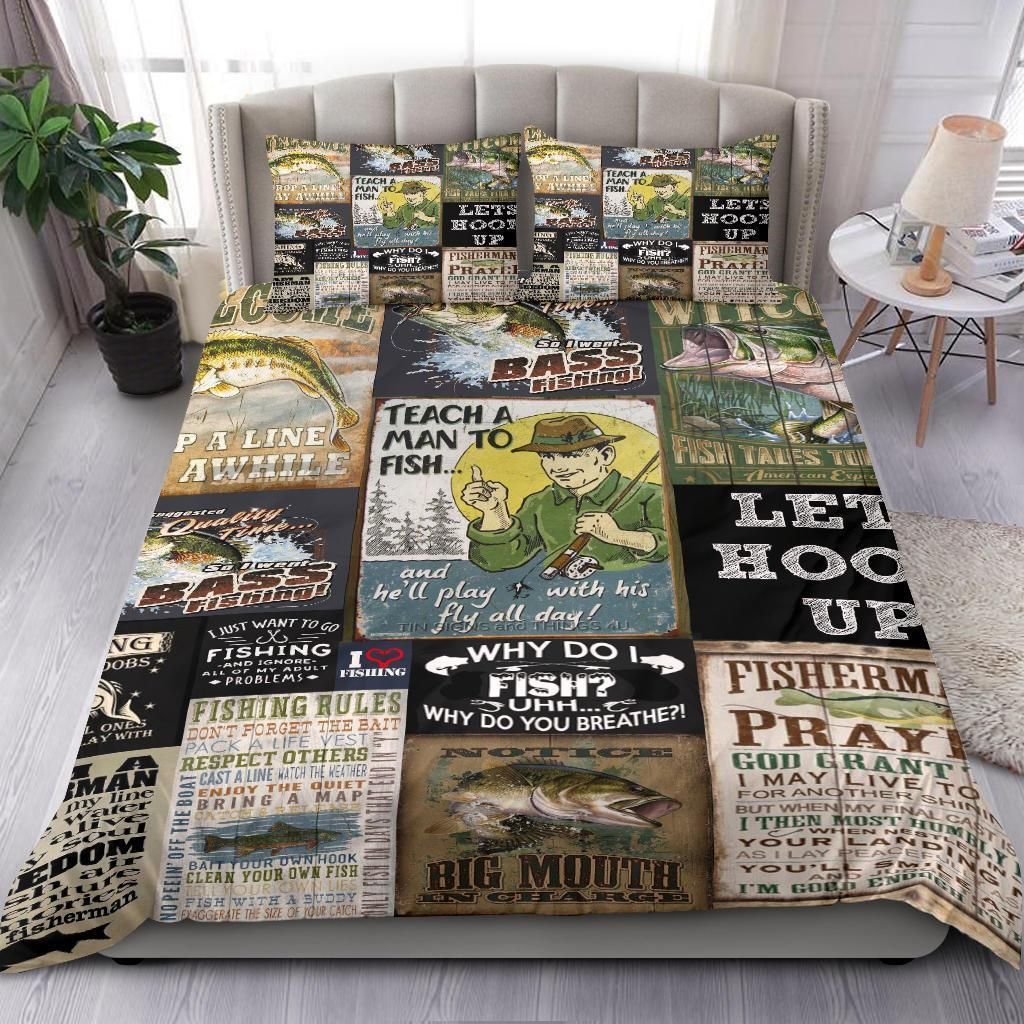 Fishing Teach A Man To Fish Bedding Set