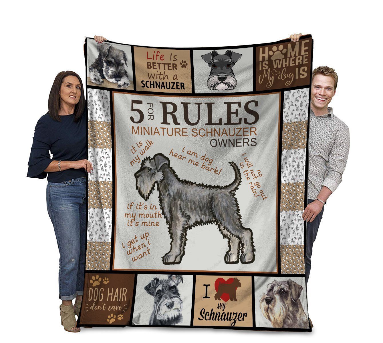 Five Rules For Miniature Schnauzer Owners Fleece Blanket