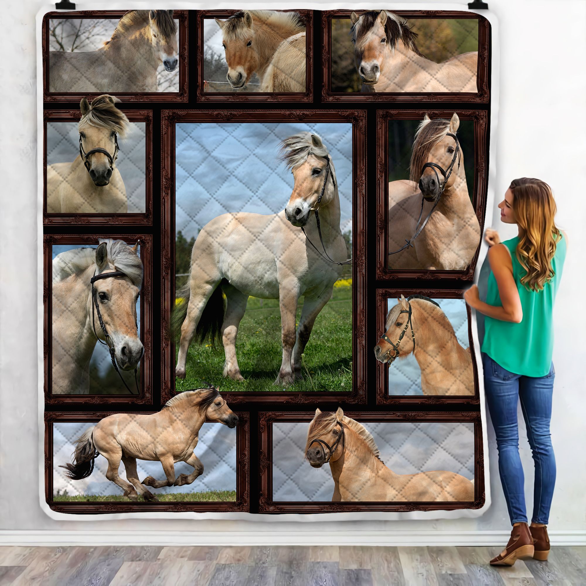 Fjord Horse Fleece Blanket