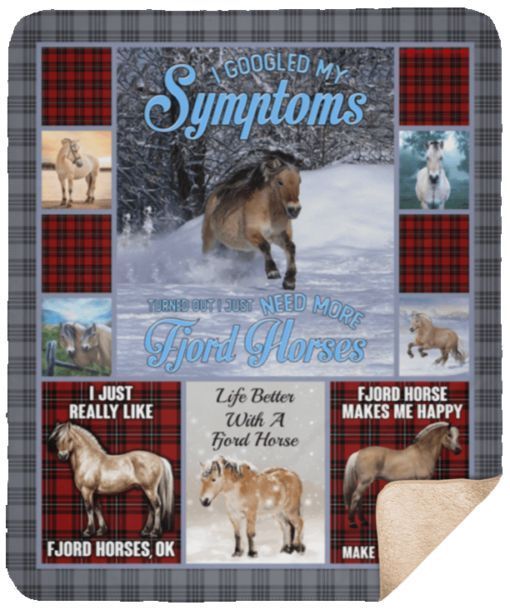 Fjord Horses Sherpa Fleece Blanket