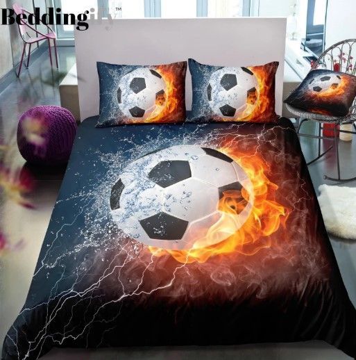 Flame Football Bedding Set