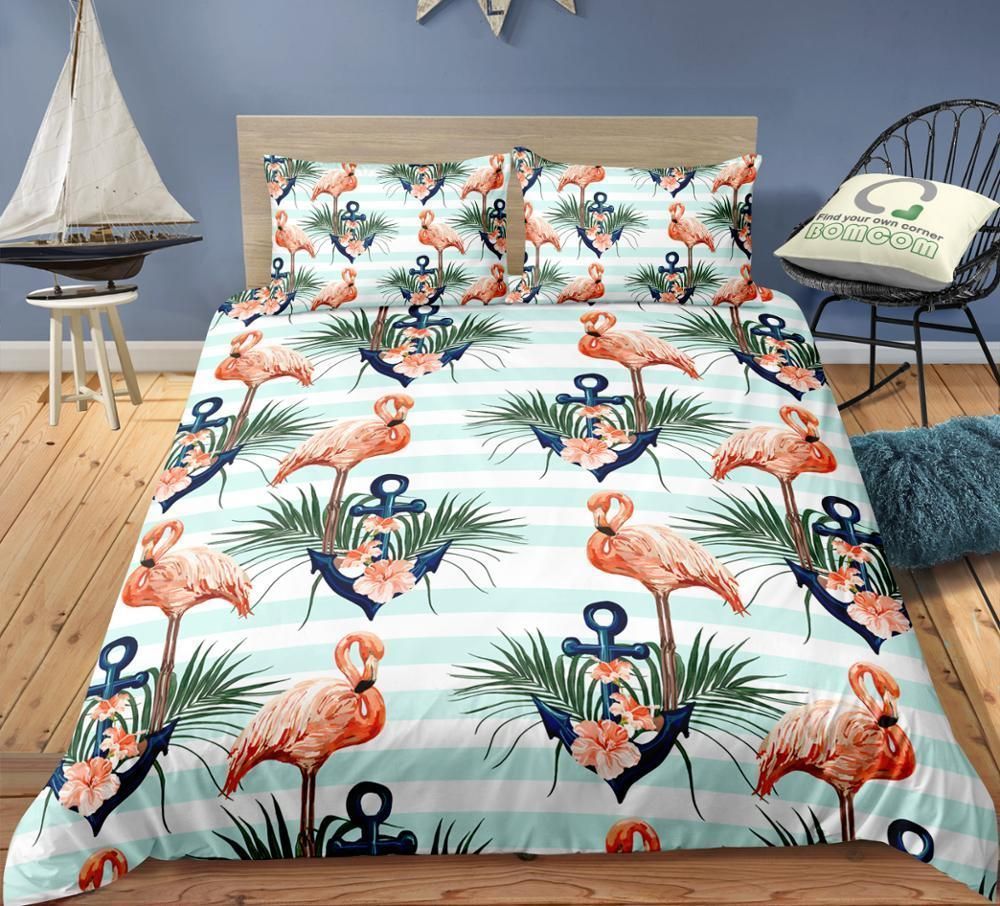 Flamingo Anchor Bedding Set