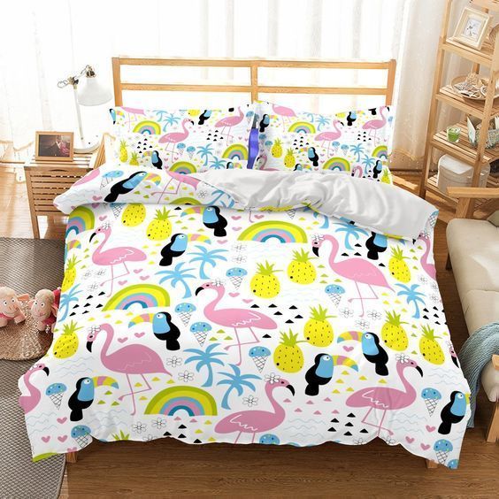 Flamingo And Toucan Bedding Set