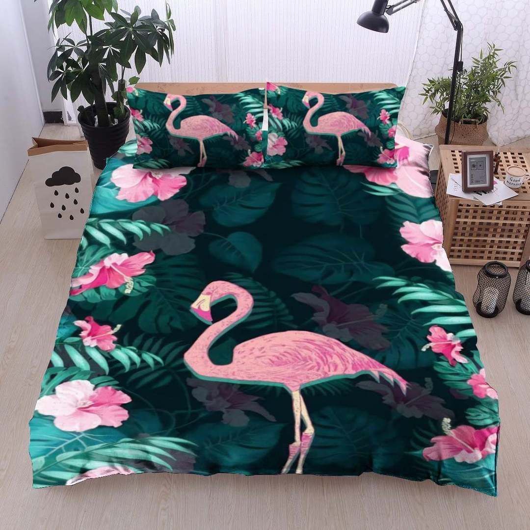 Flamingo Cotton Bed Sheets Spread Comforter Duvet Cover Cotton Bed Sheets Spread Comforter Bedding Set