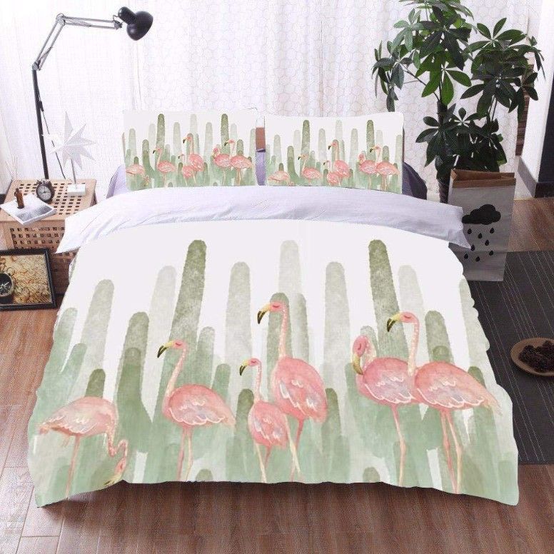 Flamingo Cactus Bedding Set