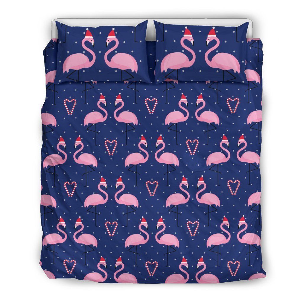 Flamingo Christmas Bedding Set