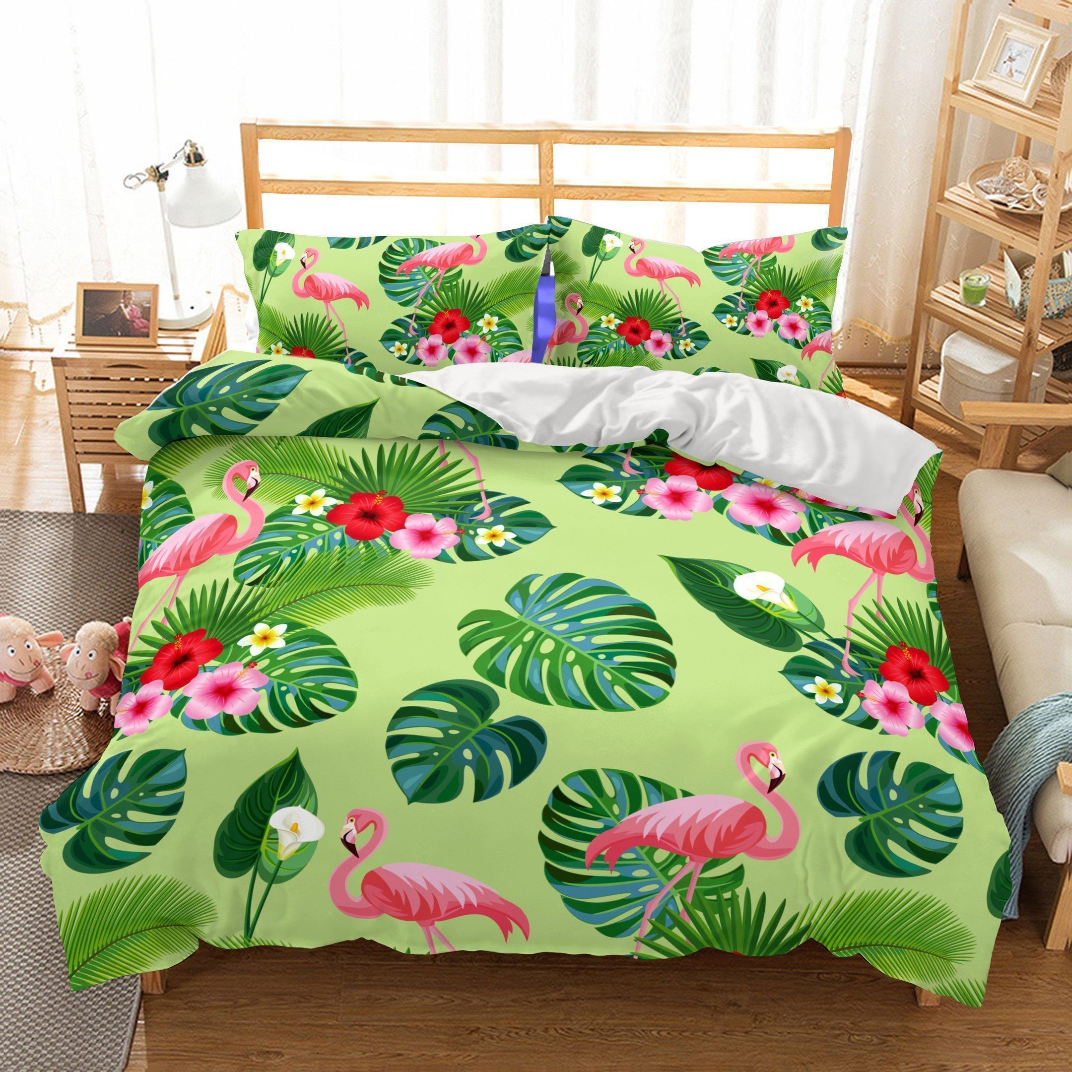Flamingo Christmas Bedding Set