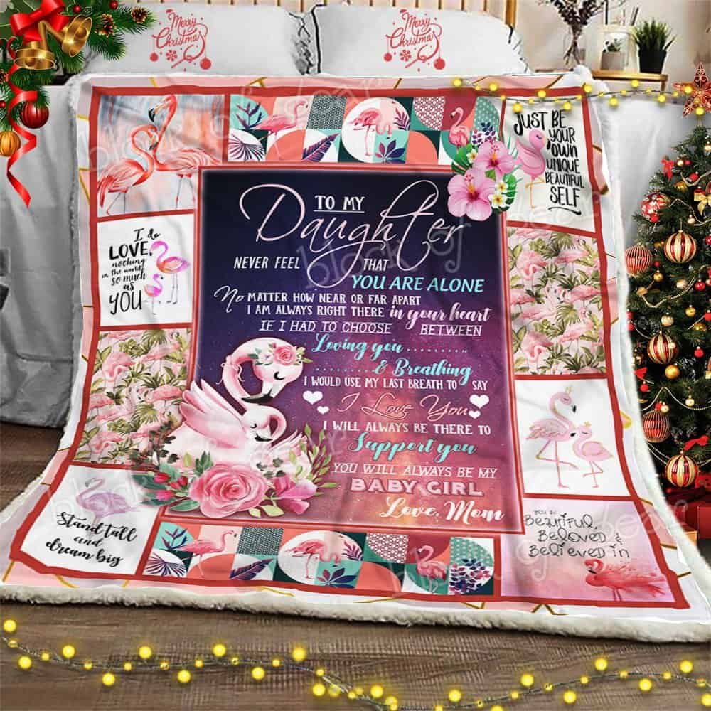 Flamingo Sherpa Fleece Blanket