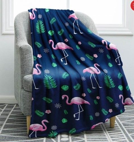 Flamingo Sherpa Fleece Blanket