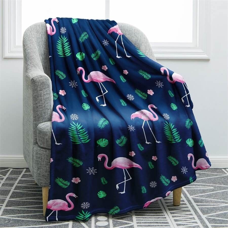 Flamingo Sherpa Fleece Blanket