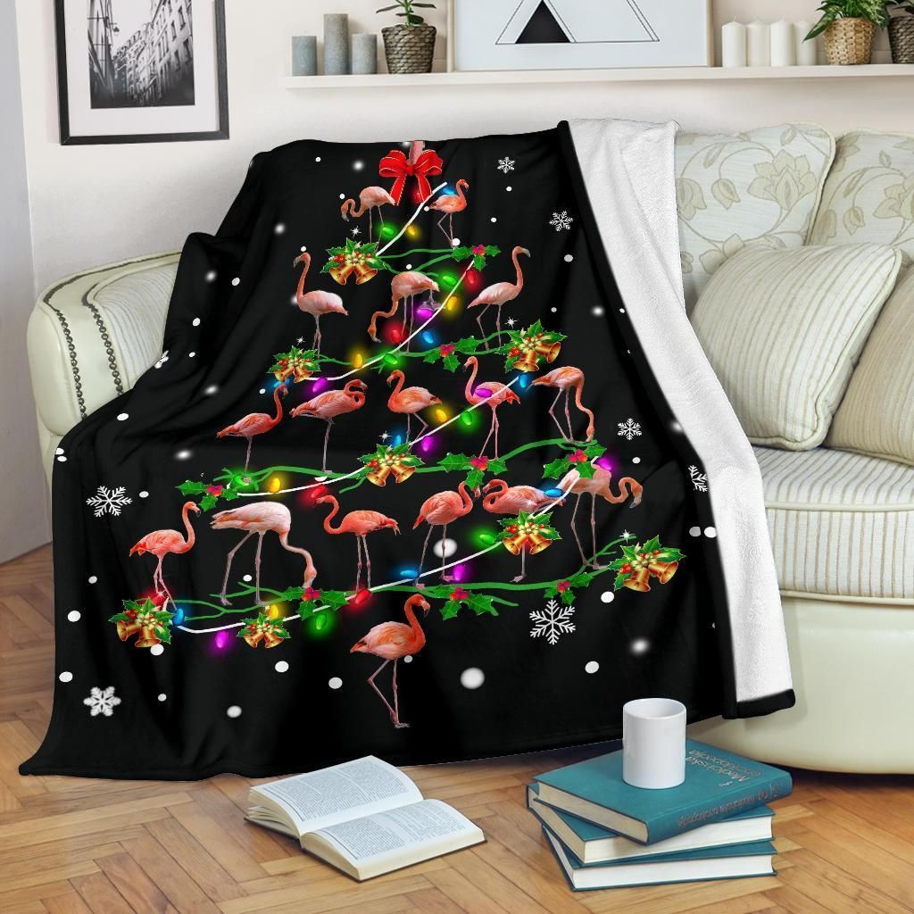 Flamingo Sherpa Fleece Blanket
