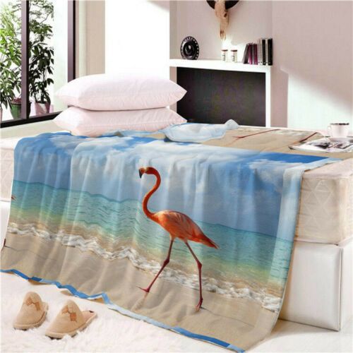 Flamingo Sherpa Fleece Blanket