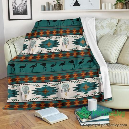 Flamingo Sherpa Fleece Blanket