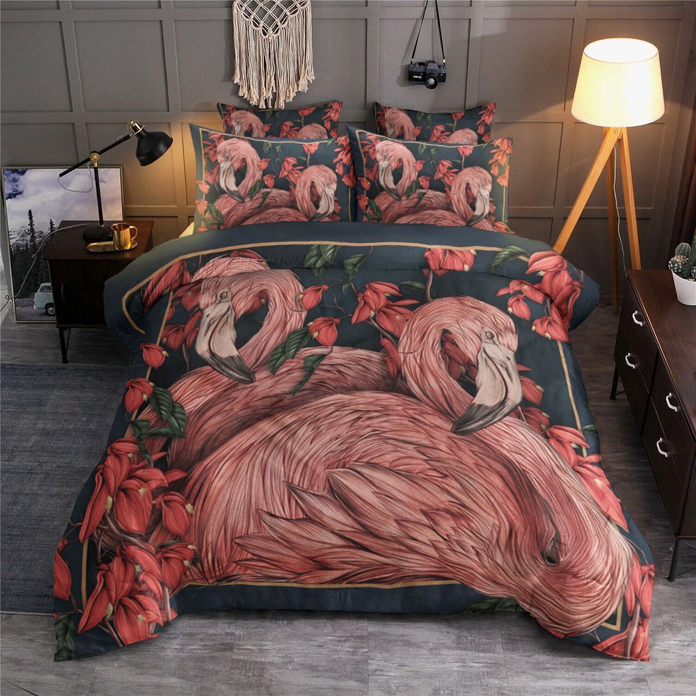 Flamingo Couple Bedding Set