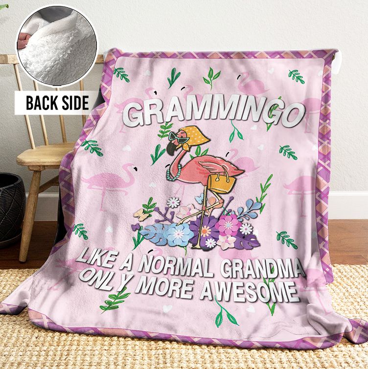 Flamingo Sherpa Fleece Blanket