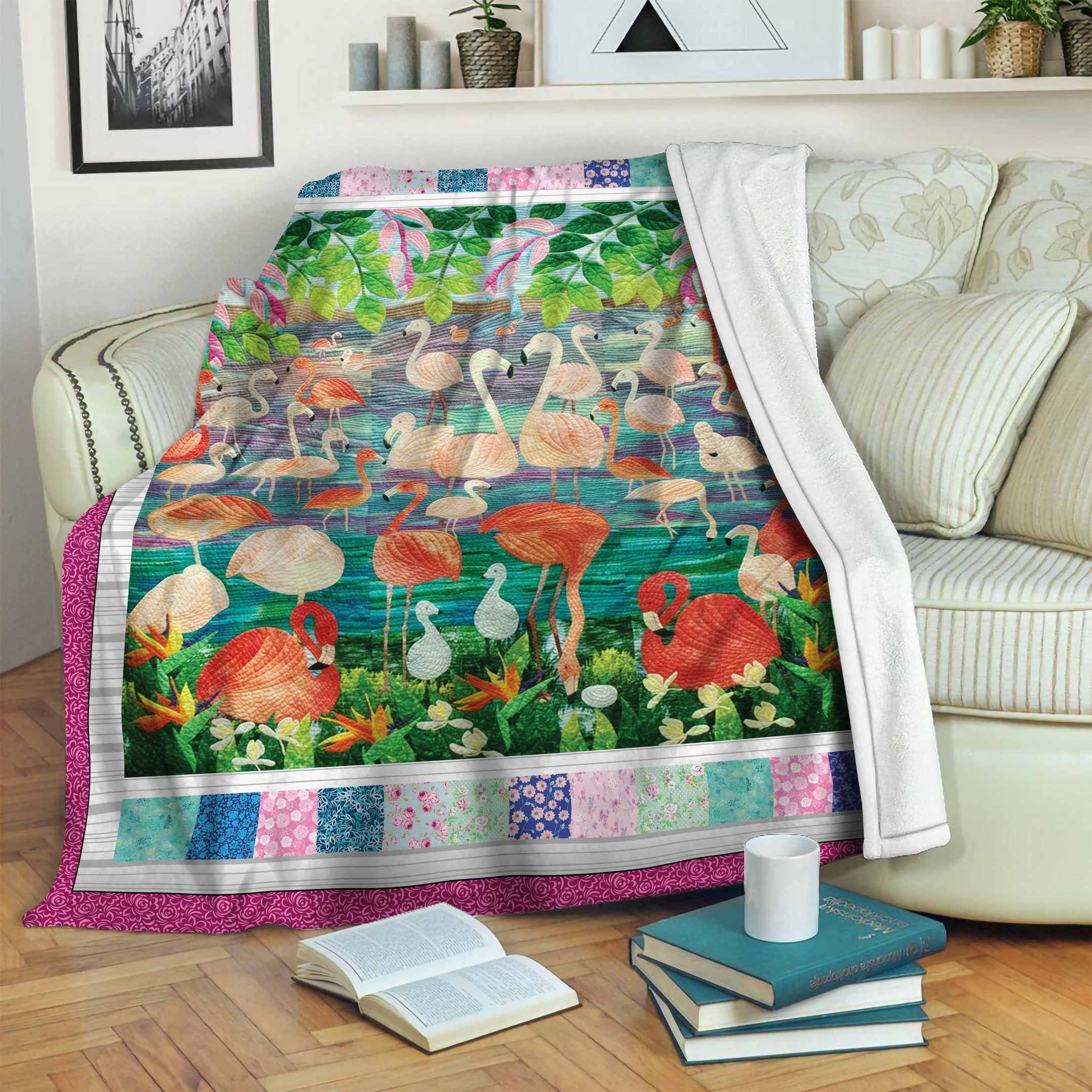 Flamingo Fleece Blanket