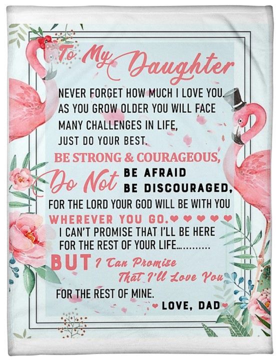 Flamingo For Daughter Sherpa Fleece Blanket