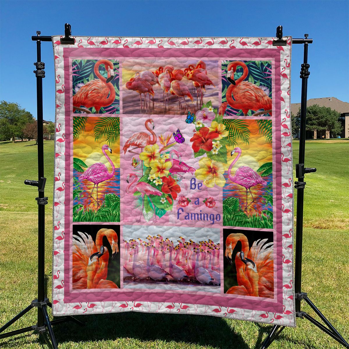 Flamingo Forest Tropical NI1501009YA Quilt Blanket