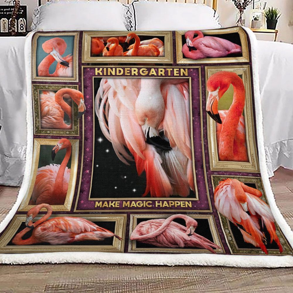 Flamingo Sherpa Fleece Blanket