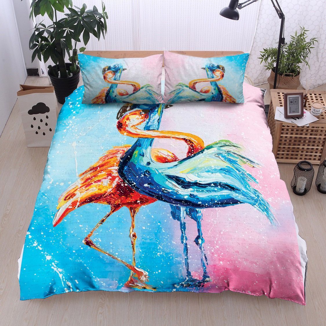 Flamingo In Love Bedding Set