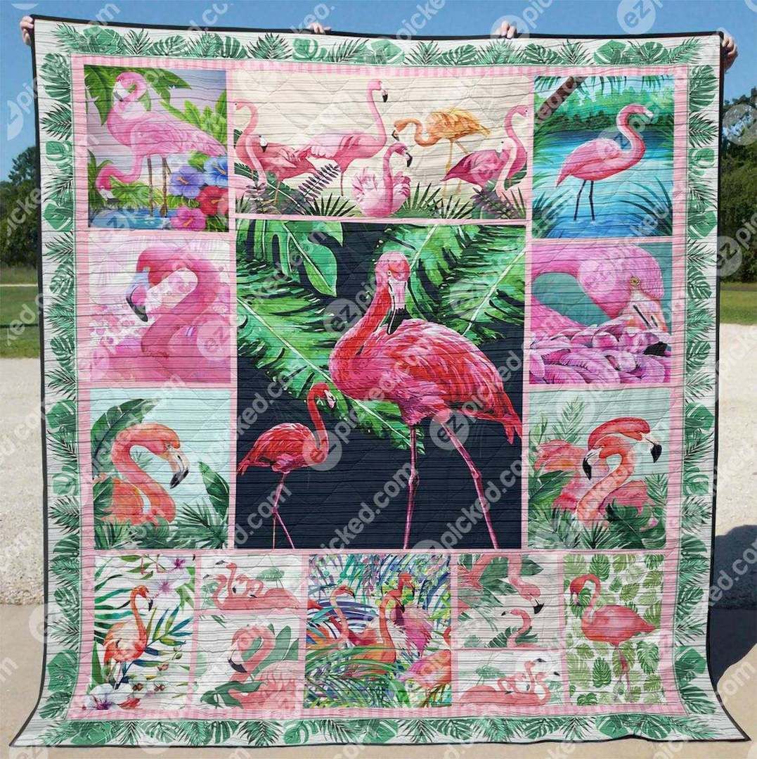 Flamingo In The Summer CLD150680 Quilt Blanket