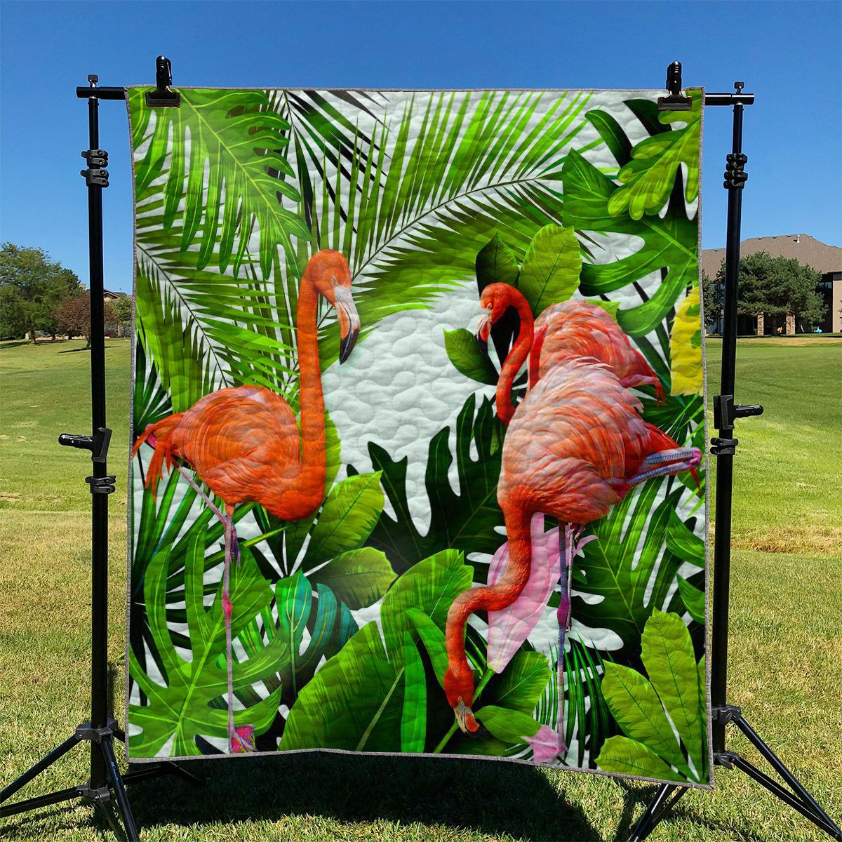 Flamingo In Tropical Forest NI1411108DT Quilt Blanket