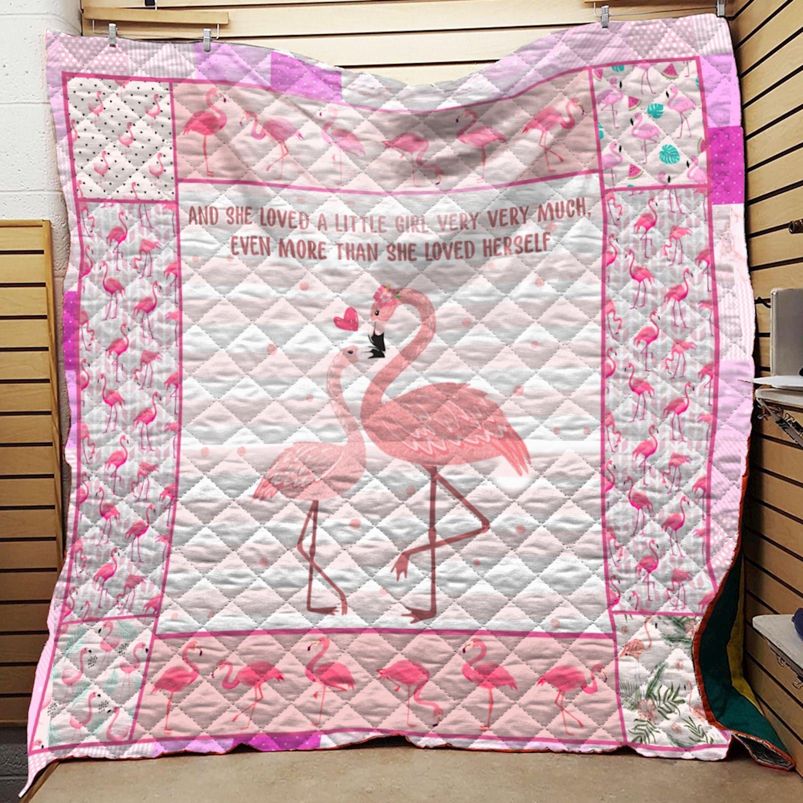 Flamingo Mama Quilt Blanket Blanket Dhc191263Vt