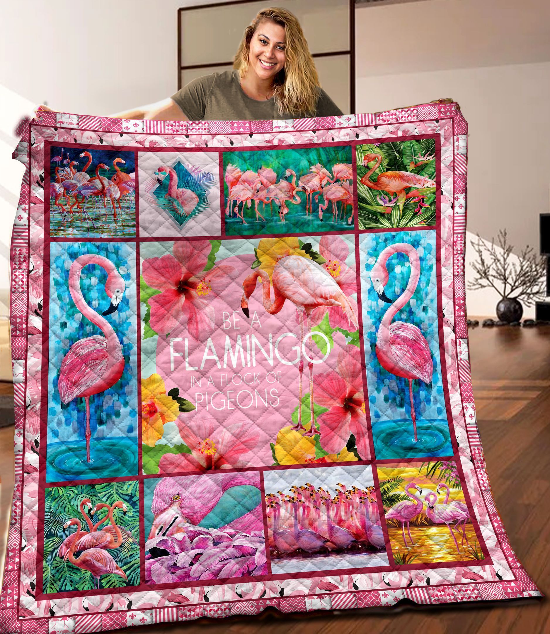 Flamingo Quilt Blanket C9B280328HD