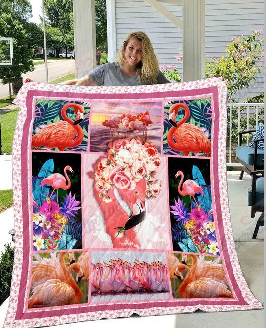 Flamingo Roses GS-CL-LD0608 Quilt Blanket