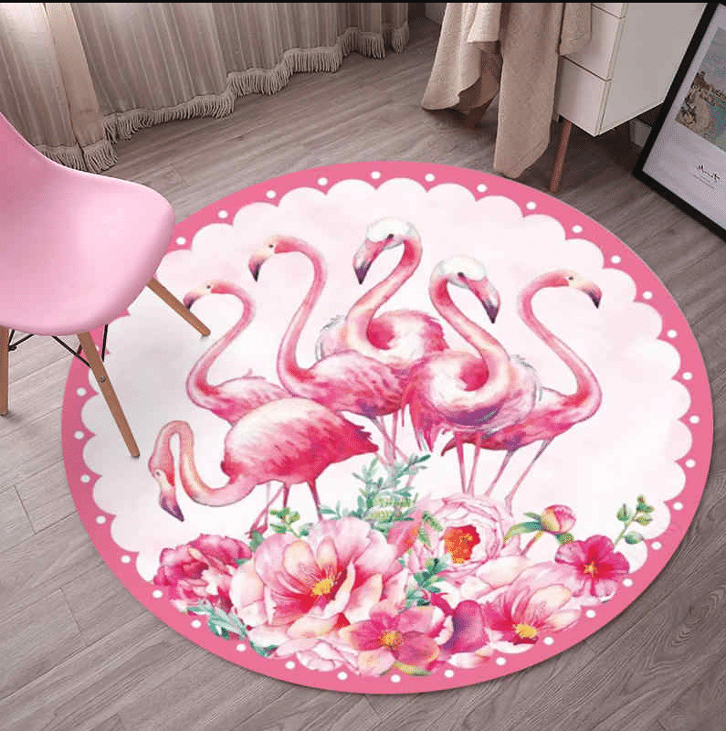 Flamingos Round Carpet