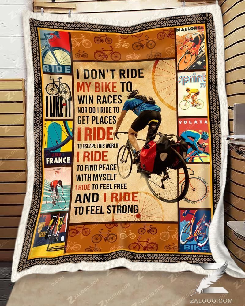 Fleece Blanket – Cycling – I Ride