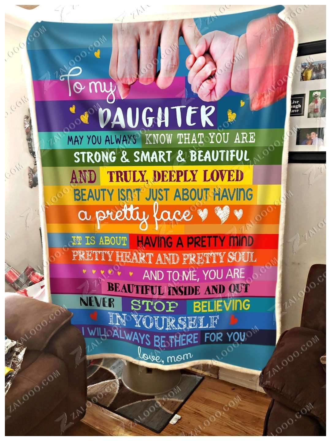 Fleece Blanket – Daughter (mom) – May You Always Know That