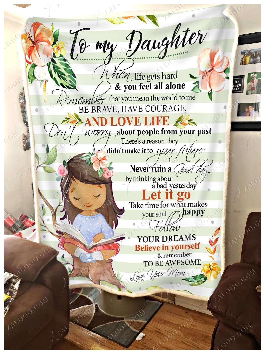 Fleece Blanket – Daughter (mom) – Remember To Be Awesome