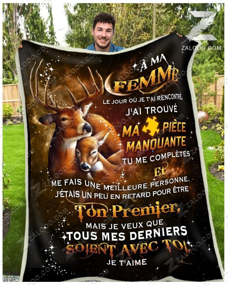 Fleece Blanket – Deer – À Ma Femme