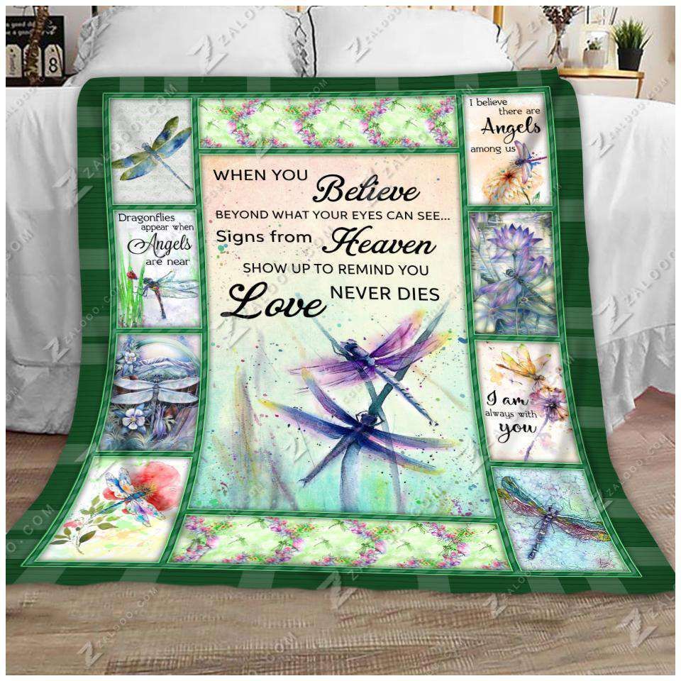 Fleece Blanket – Dragonfly – When You Believe