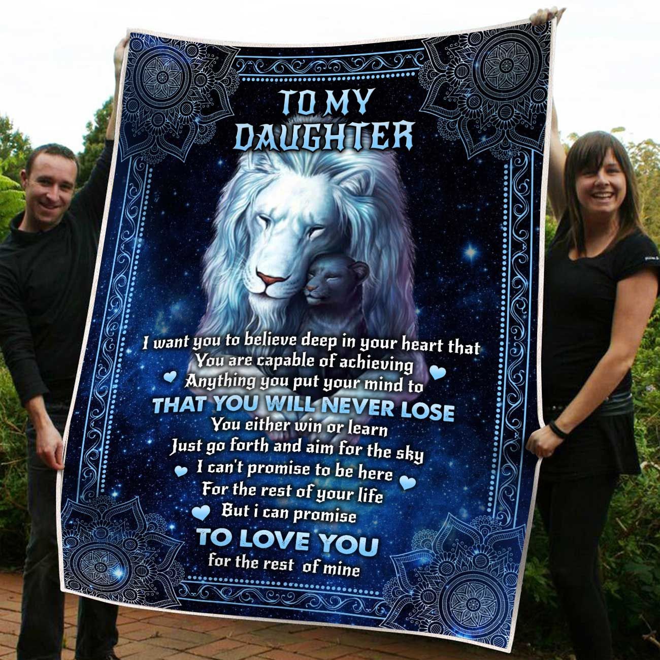 Fleece Blanket Gift For Daughter  I Want You To Believe Deep In Your Heart