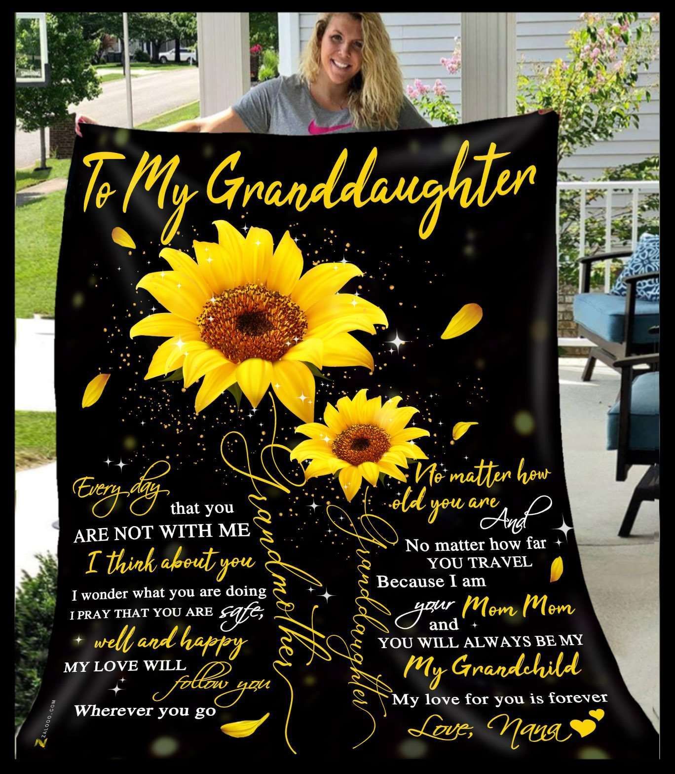 Fleece Blanket Gift For Granddaughter I Pray That You Are Safe