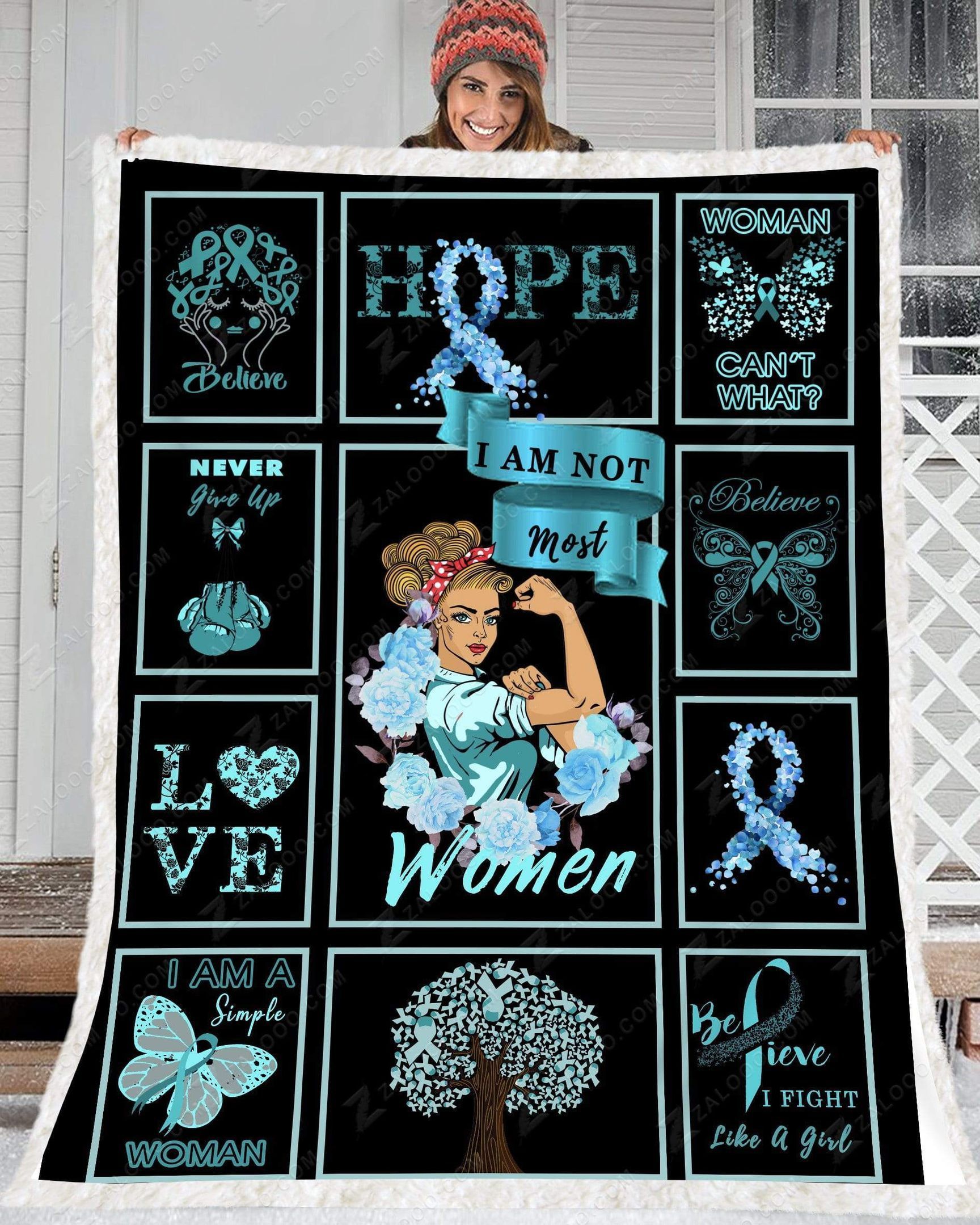 Fleece Blanket Gift For Ovarian Cancer I Am Not Most Women